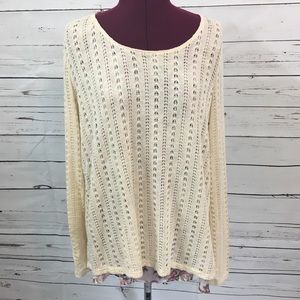 Floral Split Back Sweater